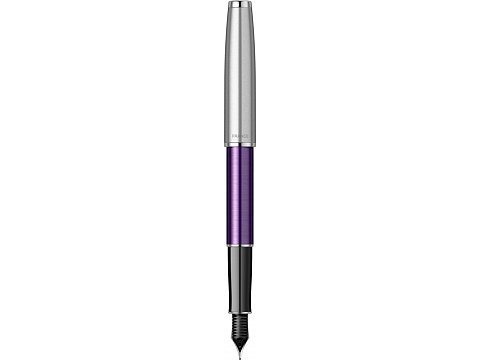 Перьевая ручка Parker Sonnet Essentials Violet SB Steel CT, перо: F, цвет чернил black, в подарочной упаковке. - рис 2.