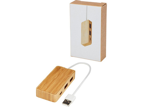 USB-концентратор Tapas из бамбука, натуральный - рис 5.