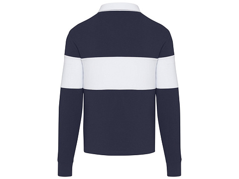 Clyde толстовка-поло унисекс для регби - Темно - синий / Белый - рис 3.