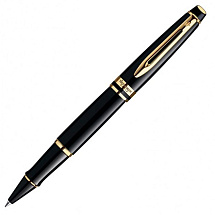 Ручка-роллер Waterman Expert 3, цвет: Black Laque GT, стержень: Fblk