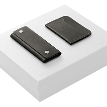 Подарочный набор Long River: картхолдер, ключница (без лого Long River), белая коробка