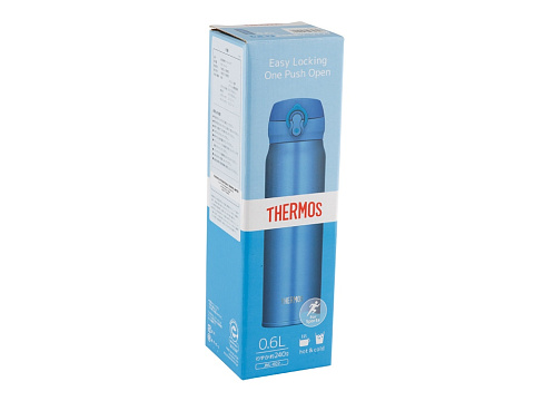 Термос со стальной колбой тм THERMOS JNL-602-MTB SS Vac. Insulated Flask,600ml, синий - рис 3.