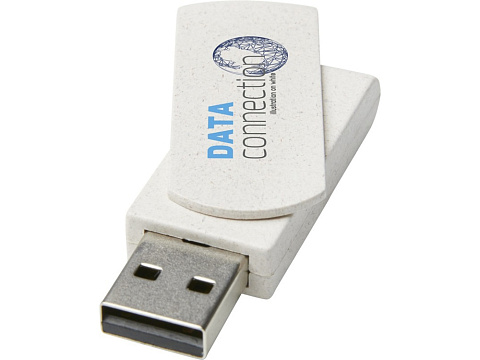 Rotate, USB-накопитель объемом 4ГБ из пшеничной соломы, бежевый - рис 3.