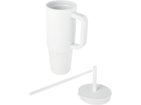 Brady термостакан с силиконовой трубочкой, 900 мл, сертифицированный согласно RCS- Белый - рис 3.