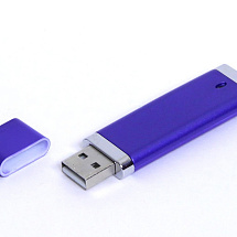 USB-флешка промо на 32 Гб прямоугольной классической формы, синий