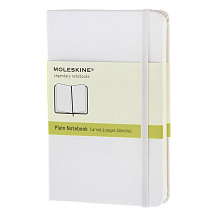 Записная книжка Moleskine Classic (нелинованный) в твердой обложке, Pocket (9x14см), белый