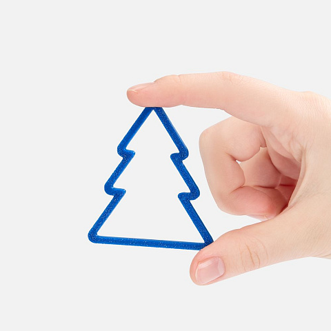 Подвеска «Елочка», 3D-печать, синяя - рис 3.