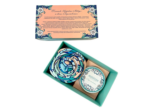 Набор: платок Царевна Лебедь и свеча Вдохновение - рис 3.