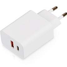 Сетевое зарядное устройство c выходами USB-A и USB-C Recharger Pro, быстрая зарядка QC/PD, 30 Вт, белый