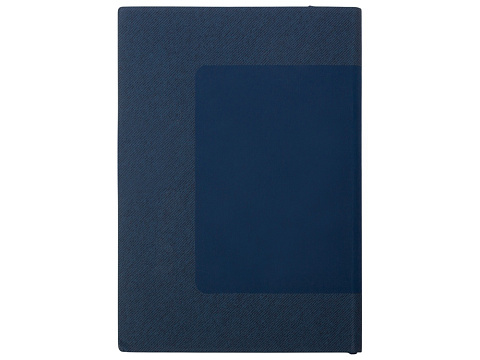 Бизнес блокнот Supreme с вставкой из софт-тача, гибкая обложка, 128 листов, синий - рис 4.