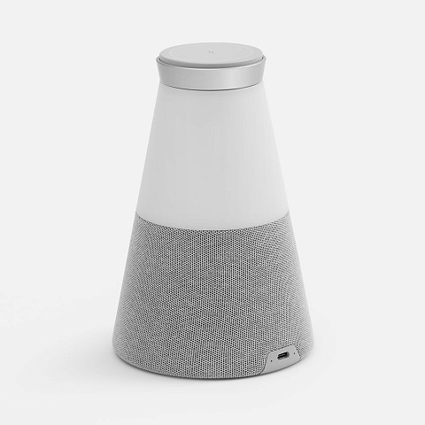Bluetooth-колонка с беспроводной зарядкой и подсветкой Cone Sonance, серая - рис 7.