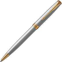 Ручка шариковая Parker Sonnet Core Stainless Steel GT, серебристый/золотистый