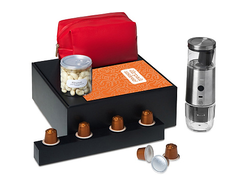 Подарочный набор Re:y. Boost с кофемашиной, капсулами и косметичкой - рис 2.