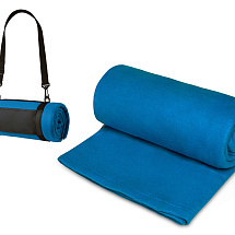 Плед Нежность с плечевым ремнем, синий