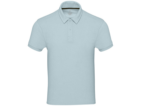 Рубашка поло унисекс Akoya из переработанного махрового материала - Cloud Blue - рис 6.
