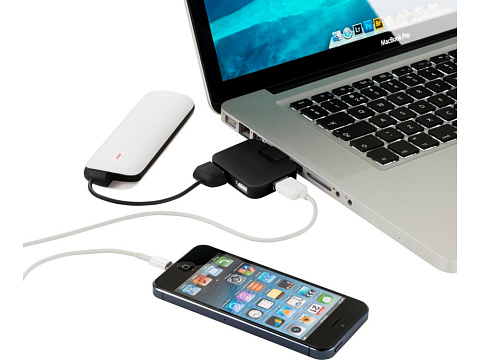 USB Hub "Gaia" на 4 порта, черный - рис 5.