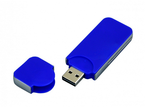 USB-флешка на 32 Гб в стиле I-phone, прямоугольнй формы, синий - рис 2.