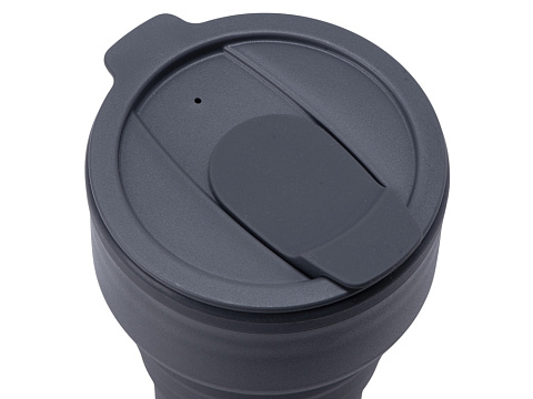 Силиконовый складной стакан GoCup, темно-серый - рис 6.