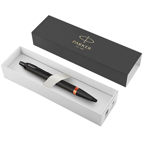 Ручка шариковая Parker IM Professionals Flame Orange BT, черная с оранжевым - рис 5.