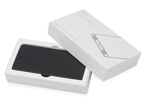 Портативное зарядное устройство с синей подсветкой логотипа Faros, soft-touch, 4000 mAh (P) - рис 7.