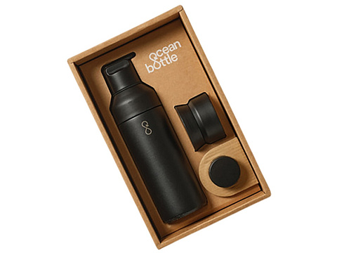 Подарочный набор Ocean Bottle 3-в-1 объемом 500 мл - Obsidian Black - рис 5.