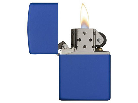 Зажигалка ZIPPO Classic с покрытием Royal Blue Matte, латунь/сталь, синяя, матовая, 38x13x57 мм - рис 4.