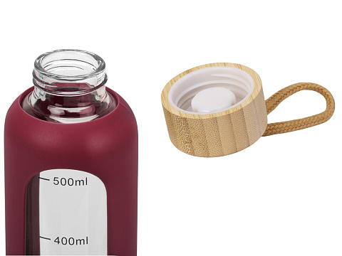 Бутылка из боросиликатного стекла Hangy, 550 мл, бургунди - рис 6.