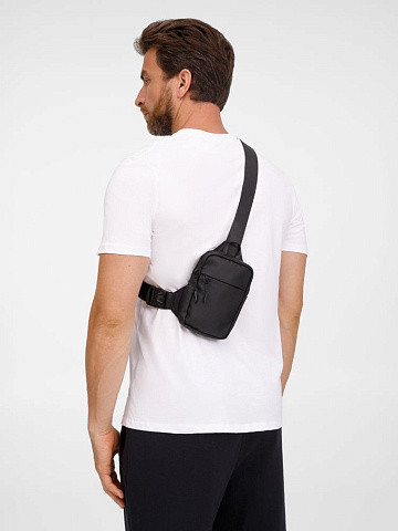 Спортивная кросс-боди сумка UrbanHike, черная - рис 10.