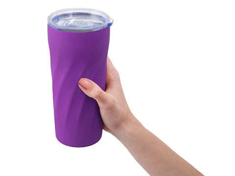 Подарочный набор FAMILY с термосом и термокружкой, фиолетовый - рис 4.