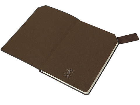 Блокнот А5 в гибкой обложке Chaplin, шоколадный - рис 6.