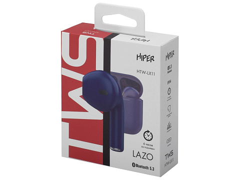 Беспроводные наушники HIPER TWS Lazo X12 White (HTW-LX12) Bluetooth 5.3 гарнитура, Белый (Р) - рис 4.