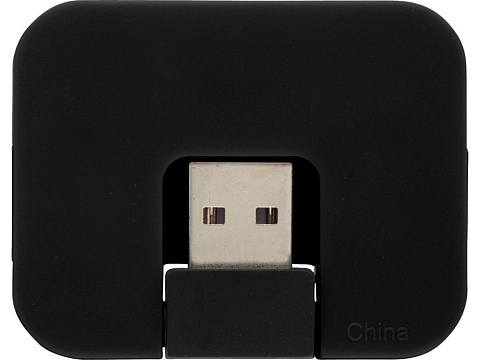 USB Hub "Gaia" на 4 порта, черный - рис 2.