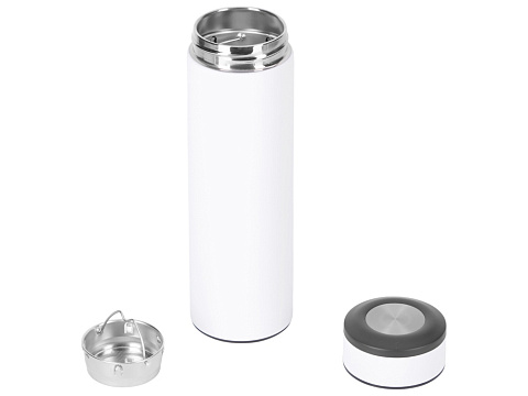 Вакуумный термос Vacuum Flask C1, soft touch, 420мл, белый - рис 2.