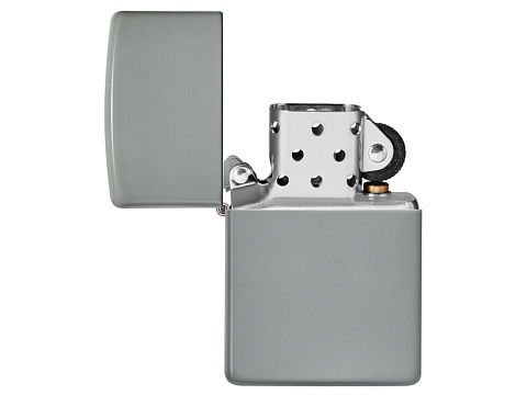 Зажигалка ZIPPO Classic с покрытием Flat Grey, латунь/сталь, серая, глянцевая, 38x13x57 мм - рис 7.