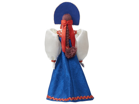 Подарочный набор: кукла фарфоровая, чай Малина с мятой, синий - рис 11.