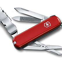 Нож-брелок VICTORINOX NailClip 580, 65 мм, 8 функций, красный