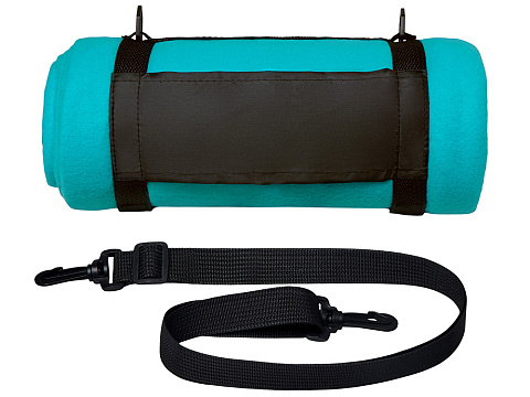 Плед Нежность с плечавым ремнем, светло-голубой - рис 5.