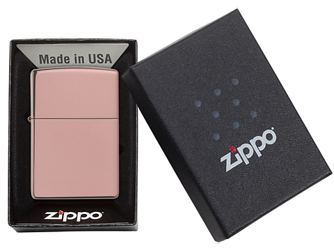 Зажигалка ZIPPO Classic с покрытием High Polish Rose Gold, латунь/сталь, розовое золото, 38x13x57 мм - рис 7.