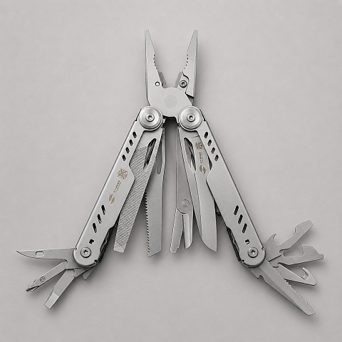 Мультитул Stinger, 110 х 27 мм, 21 функция, сталь, серебристый, в картонной коробке, в комплекте нейлоновый чехол