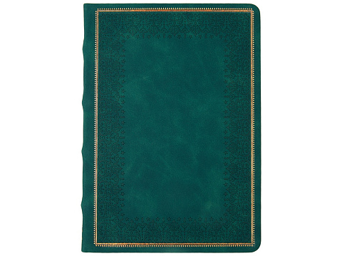 Ежедневник недатированный А5 Royal, зеленый с бронзовым срезом - рис 2.