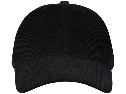 Hutton 6-панельная бейсболка из переработанного хлопка - Сплошной черный - рис 2.