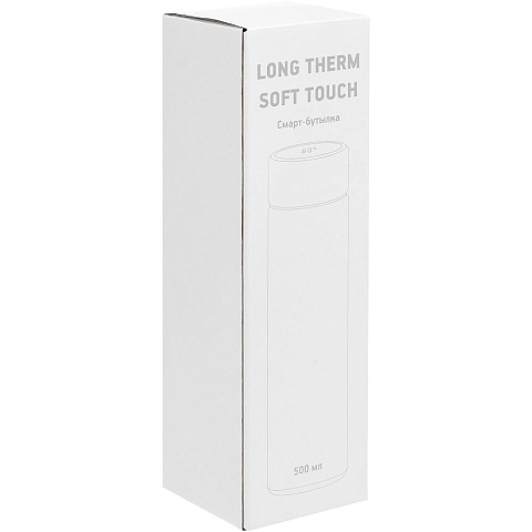 Смарт-бутылка с заменяемой батарейкой Long Therm Soft Touch, черная - рис 11.