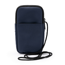 Сумка для мобильного телефона SEUL из экокожи, синий нейви