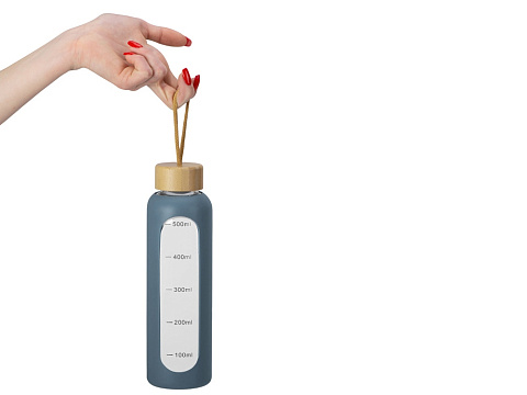 Бутылка из боросиликатного стекла Hangy, 550 мл, антрацит - рис 7.