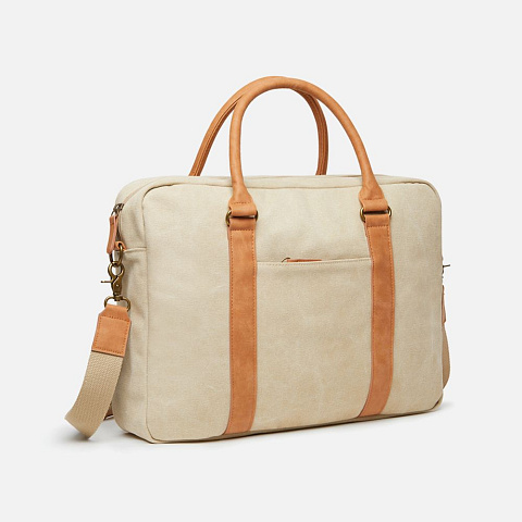 Сумка для ноутбука Bosler, бежевая - рис 2.