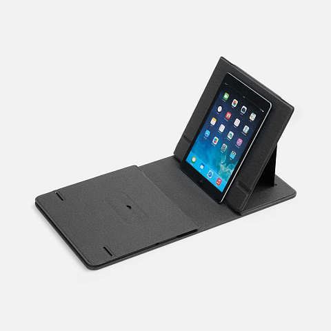 Складной стол для ноутбука с беспроводной зарядкой Kickstand Table, серый - рис 9.