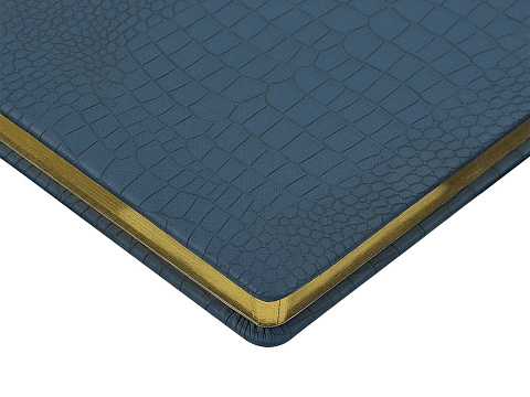 Ежедневник недатированный А5 Amazonia, синий с золотым обрезом - рис 3.