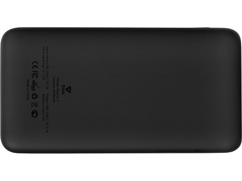 Внешний беспроводной аккумулятор с подсветкой лого Reserve X v.2, 8000 mAh, ярко-черный - рис 10.