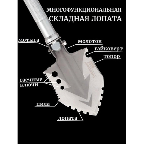 Многофункциональная туристическая лопата 7 в 1 - рис 5.