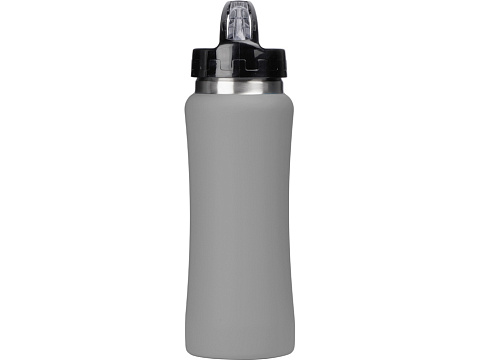 Бутылка для воды Bottle C1, сталь, soft touch, 600 мл, серый - рис 4.